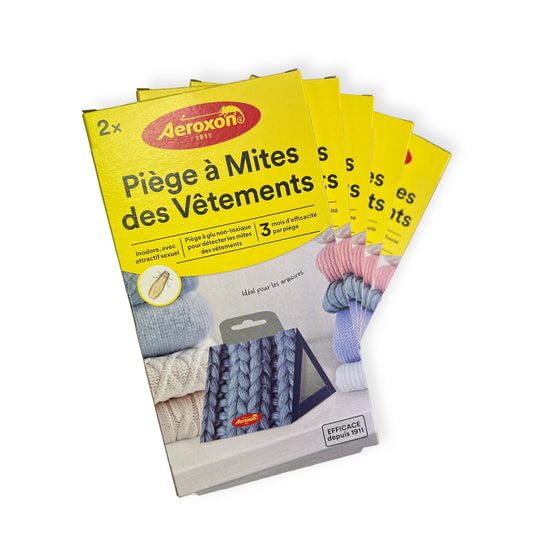 LOT DE 5 PIEGES A MITES DE VETEMENTS