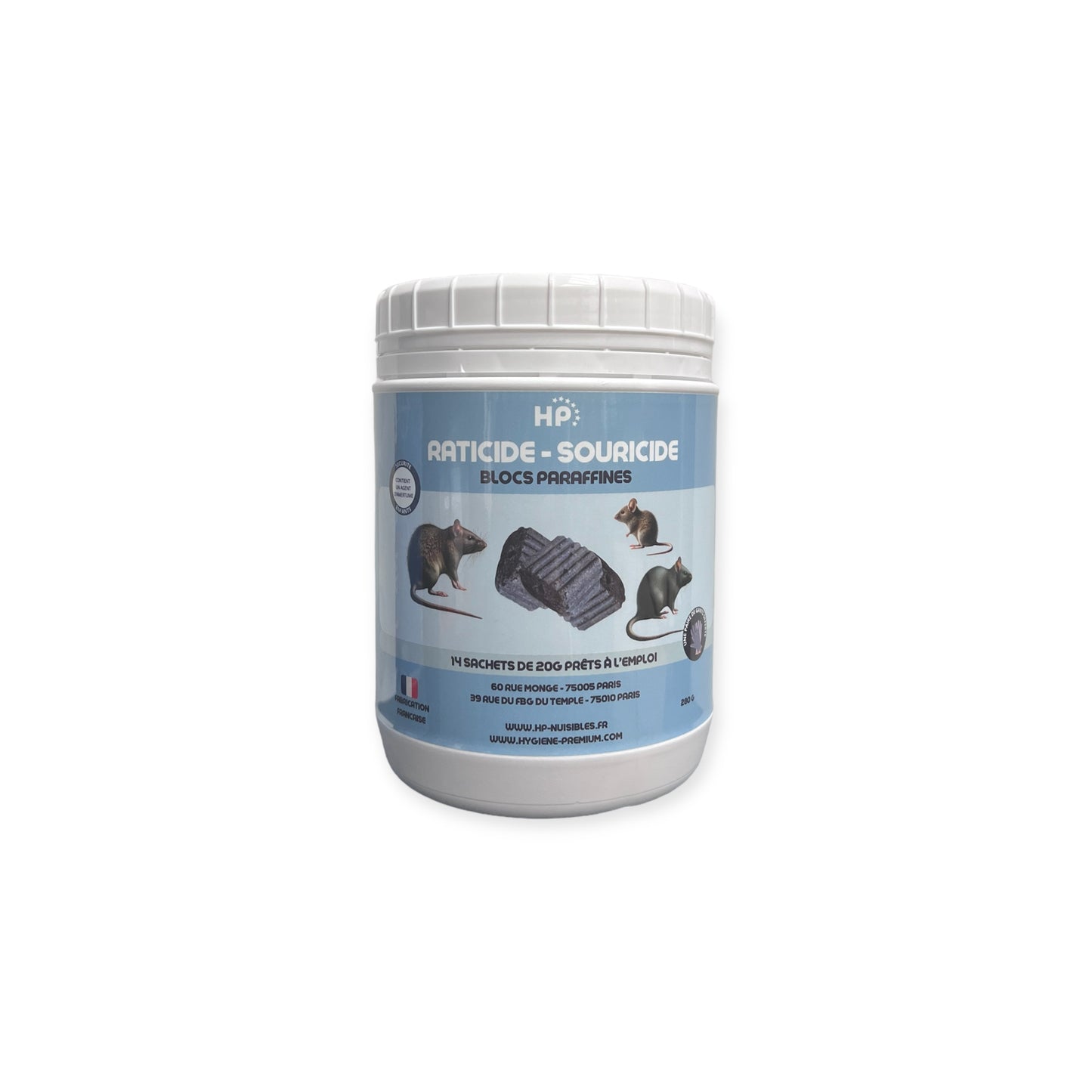 BLOCS PARAFFINES ANTI SOURIS ET RATS