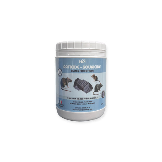 BLOCS PARAFFINES ANTI SOURIS ET RATS